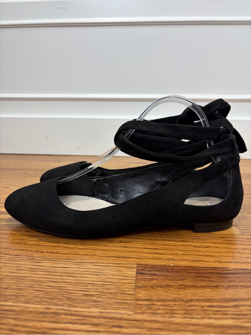 Kenneth Cole New York Wilhelmina Black Suede Ballet Flats (8) - Picture 6 of 12